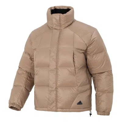 Adidas Originals Adidas Puff Down Jacket 'brown' In Gray