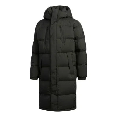Adidas Originals Adidas Puffy Long Down Stay Warm Outdoor Sports Hooded Down Jacket Black