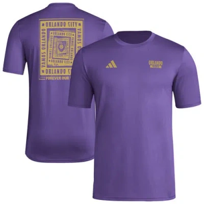 Adidas Originals Adidas Purple Orlando City Sc Local Wrap T-shirt