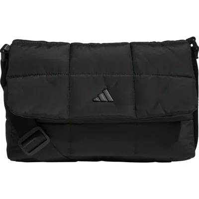 Adidas Originals Adidas Quilted Flap Crossbody Bag In Black