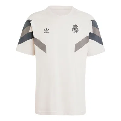 Adidas Originals Adidas Real Madrid Originals T-shirt 'dark Grey Mauve' In Neutral