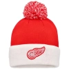ADIDAS ORIGINALS ADIDAS RED DETROIT RED WINGS TEAM STRIPE CUFFED KNIT HAT WITH POM