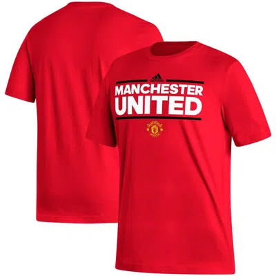 Adidas Originals Men's Adidas Red Manchester United Dassler T-shirt