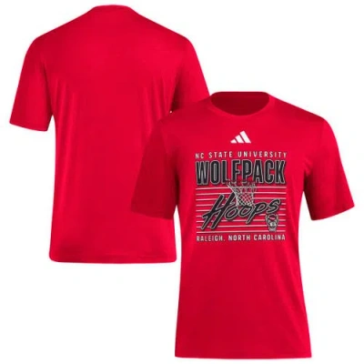 Adidas Originals Adidas Red Nc State Wolfpack Locker Swish Tri-blend T-shirt