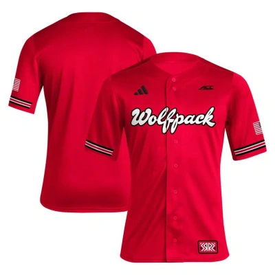 Adidas Originals Adidas Red Nc State Wolfpack Reverse Retro Replica Baseball Jersey