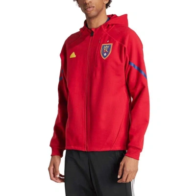 Adidas Originals Adidas Red Real Salt Lake 2024 Anthem Travel Full-zip Jacket