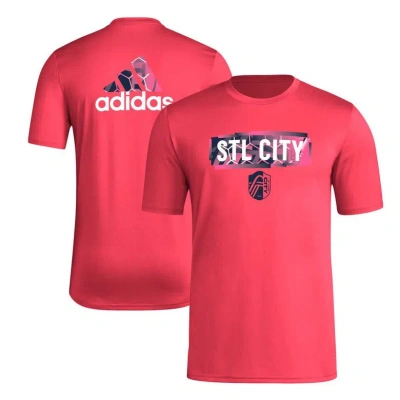 Adidas Originals Adidas Red St. Louis City Sc Local Pop Aeroready T-shirt