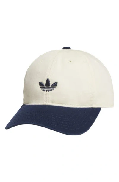 Adidas Originals Adidas Relaxed Trefoil Adjustable Baseball Cap In Black