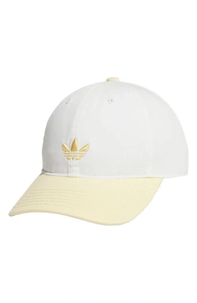 Adidas Originals Adidas Relaxed Trefoil Cotton Baseball Cap In Neutral