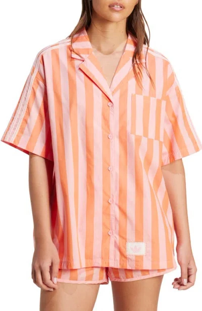 Adidas Originals Adidas Resort Cotton Button-up Shirt In Multi