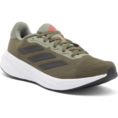 Adidas Originals Adidas Response Sneaker In Olive Strata/black/bright Red