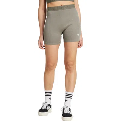 Adidas Originals Adidas Rib Bike Shorts In Gray