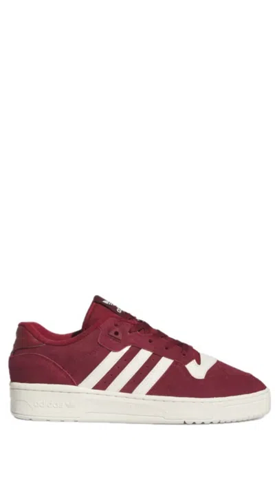 Adidas Originals Burgundy Rivalry Low Sneakers In Red