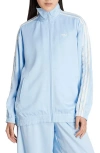 Adidas Originals Adidas Ruffle 3-stripes Satin Track Jacket In Blue