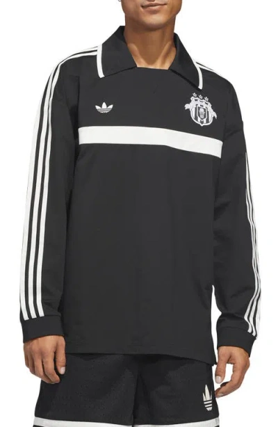 Adidas Originals Adidas Rugby Polo In Black