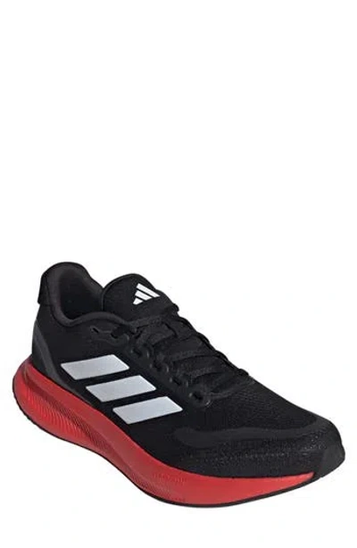 Adidas Originals Adidas Run Falcon 5 Running Shoe In Black/white/bright Red