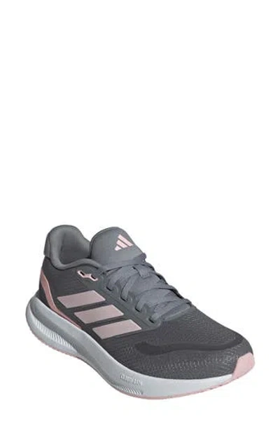 Adidas Originals Adidas Run Falcon 5 Running Shoe In Grey/sandy Pink/white