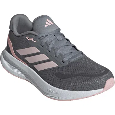 Adidas Originals Adidas Run Falcon 5 Running Shoe In Grey/sandy Pink/white