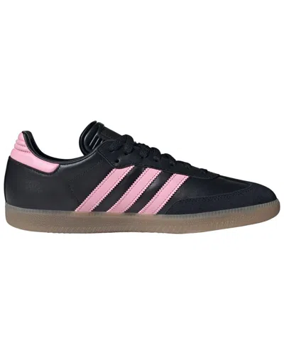 Adidas Originals Adidas Samba Inter Miami Cf Leather Trainer In Core Black/light Pink