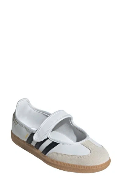 Adidas Originals Samba Mary Jane Ballet Flats In White