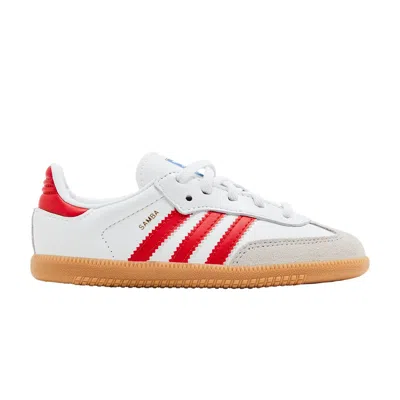 Pre-owned Adidas Originals Adidas Samba Og I 'white Collegiate Red Gum' | Infant Size 10