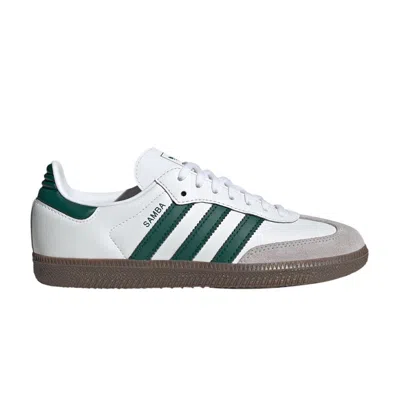 Pre-owned Adidas Originals Adidas Samba Og J 'cloud White Green' | Kid's Size 4