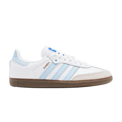 Pre-owned Adidas Originals Adidas Samba Og J 'white Clear Sky' | Kid's Size 5