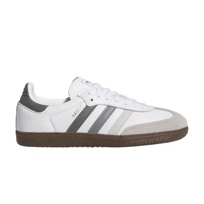 Pre-owned Adidas Originals Adidas Samba Og J 'white Grey' | Kid's Size 5