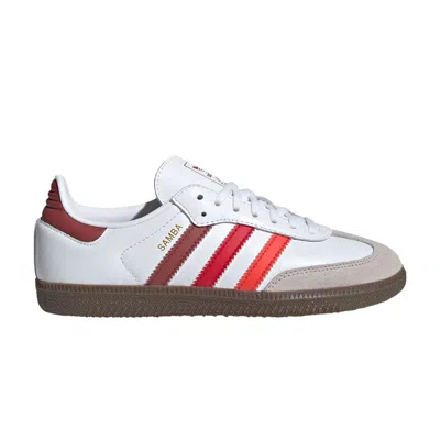 Pre-owned Adidas Originals Adidas Samba Og J 'white Scarlet Gradient' | Kid's Size 5