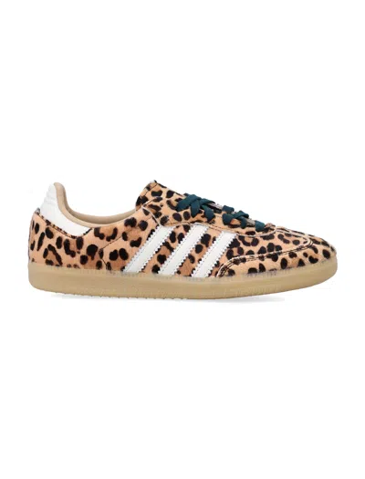 Adidas Originals Handball Spezial Leopard-print Leather Sneakers In Animal Print