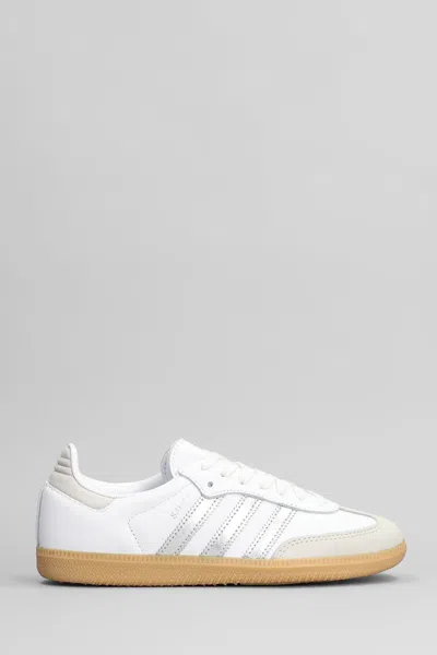 Adidas Originals Womens Adidas Samba Og Logo-print Leather And Suede Low-top Trainers In White