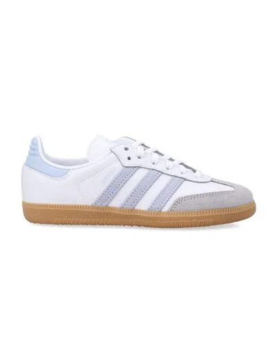 Adidas Originals Kids' Adidas Samba Og White Leather Girls Sneakers In Multi