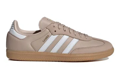 Pre-owned Adidas Originals Adidas Samba Og Wonder Taupe (women's) In Wonder Taupe/footwear White/gold Metallic
