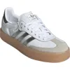 Adidas Originals Adidas Sambae Sneaker In White/silver Metallic/grey
