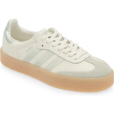 Adidas Originals Adidas Sambae Sneaker In Off White/green/green Met.