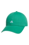 Adidas Originals Adidas Saturday 3 Baseball Cap In Semi Court Green/white