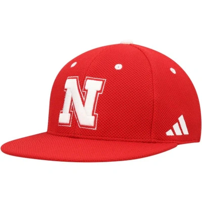 Adidas Originals Adidas Scarlet Nebraska Huskers On-field Baseball Fitted Hat