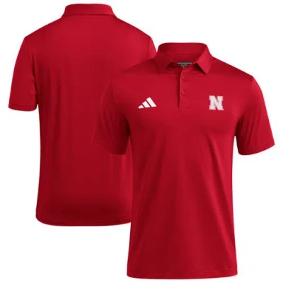 Adidas Originals Adidas Scarlet Nebraska Huskers Ultimate 365 Polo In Red