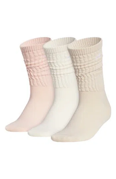 Adidas Originals Adidas Scrunch Athletic 3-pack Crew Socks In Multi