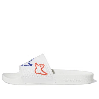 Adidas Originals Adidas Shmoofoil Slides 'cloud White Red Pulse Mint' In Multi