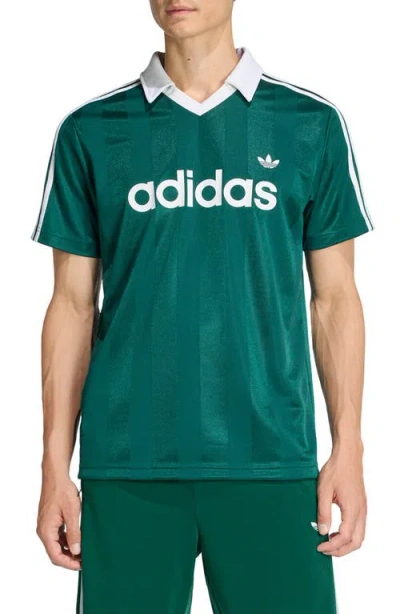 Adidas Originals Adidas Short Sleeve Stripe Soccer Jersey In Orange