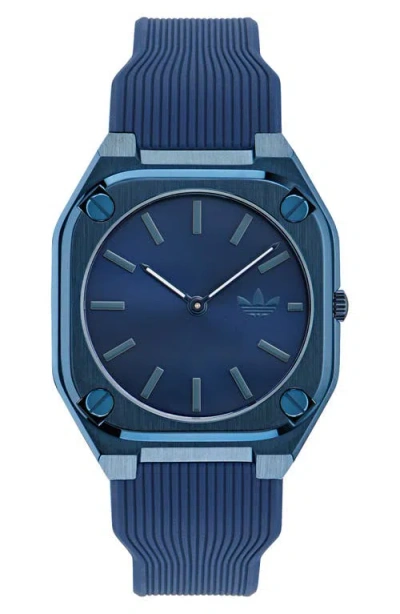 Adidas Originals Adidas Silicone Strap Watch In Blue