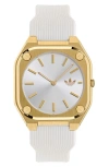 Adidas Originals Adidas Silicone Strap Watch In White