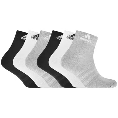 Adidas Originals Adidas Six Pack Cushioned Ankle Socks Grey