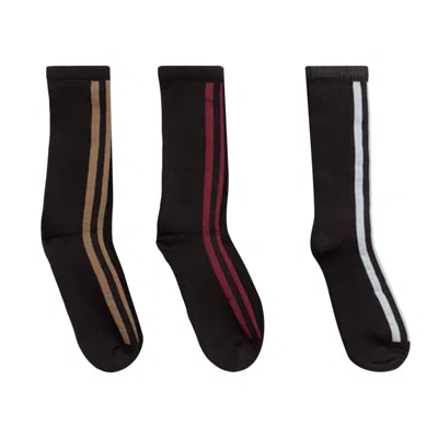 Pre-owned Adidas Originals Adidas Skateboarding Frontside Socks (3 Pack) 'black/white/shadow Red' | Men's Size L