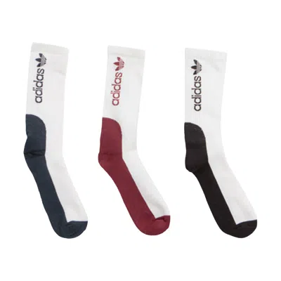 Pre-owned Adidas Originals Adidas Skateboarding Premium Socks (3-pack) 'white/black/aurora Ink' | Men's Size L