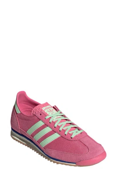 Adidas Originals Adidas Sl 72 Sneaker In Pink Fusion/semi Green Spark/lucid Blue