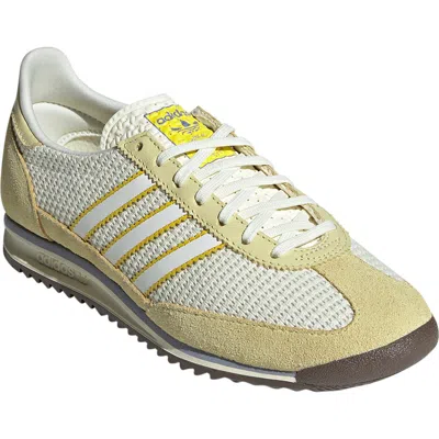 Adidas Originals Sl 72 Og Suede And Leather-trimmed Mesh Sneakers In Yellow