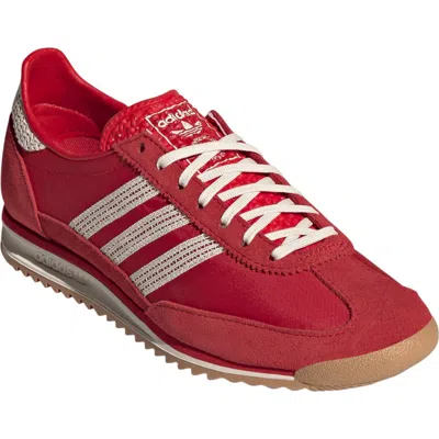 Adidas Originals Adidas Sl 72 Trainer In Scarlet/white/off White