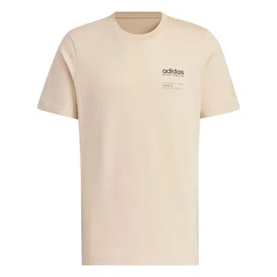 Adidas Originals Adidas Small Linear Logo T-shirt Asia Sizing 'beige' In Neutral